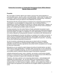 Partnership Convention on SDGs Between Member States and WFDP